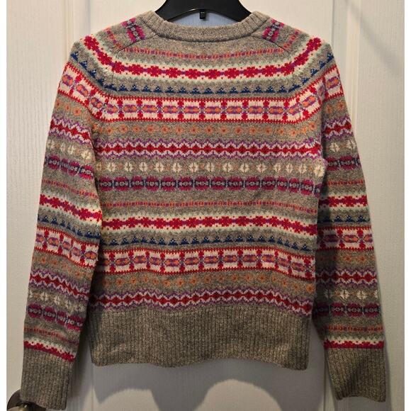 J. Crew 100% wool Fair Isle sweater sz S - Picture 2 of 4